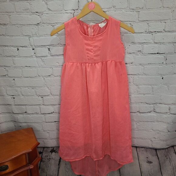 𝅺PINK heart High low Pink Tank Top Dress - Picture 2 of 15